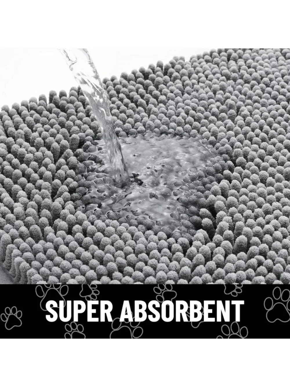 New Dog Door Mat for Muddy Paws, Absorbent Dirt Trapper Non-Slip Mat 30 x 20 in